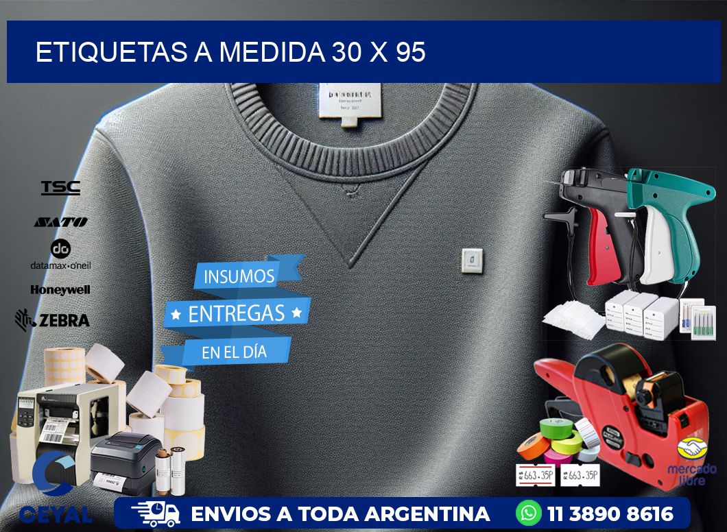 Etiquetas a medida 30 x 95