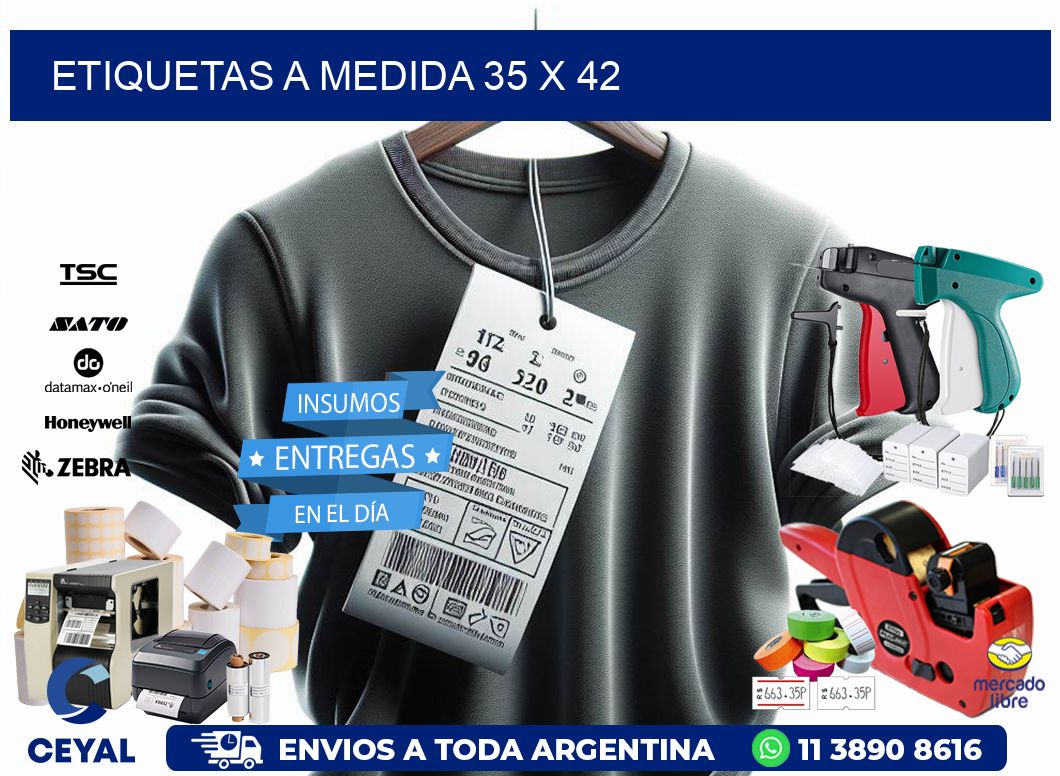 Etiquetas a medida 35 x 42