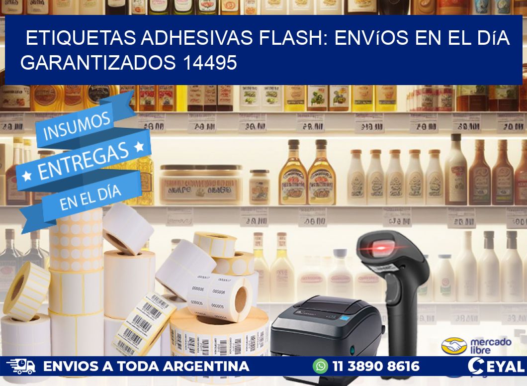 Etiquetas adhesivas Flash: Envíos en el Día Garantizados 14495