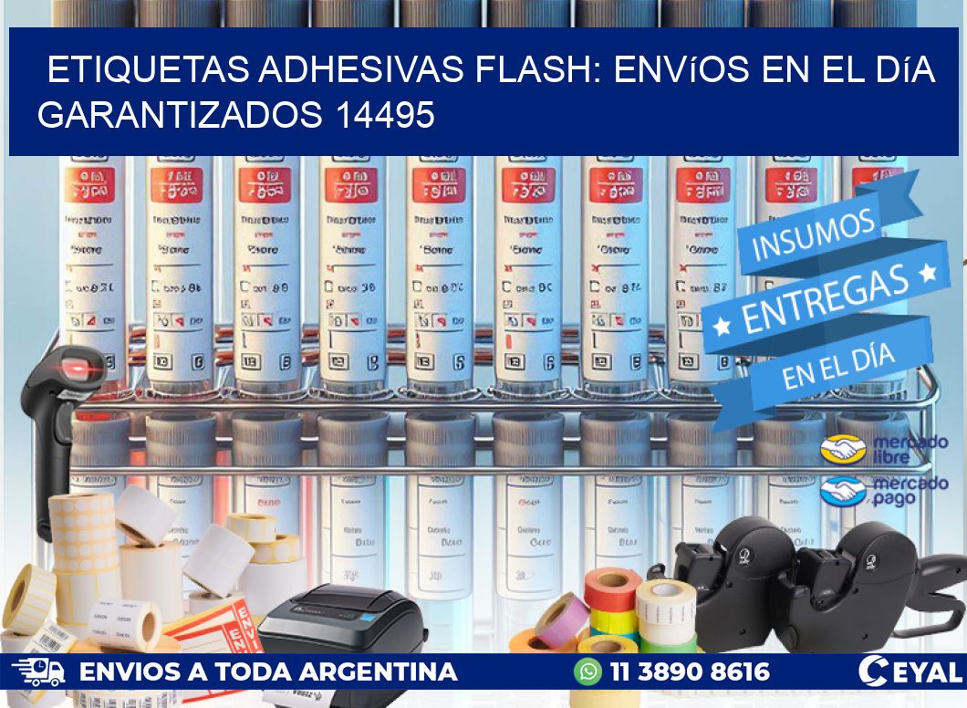 Etiquetas adhesivas Flash: Envíos en el Día Garantizados 14495