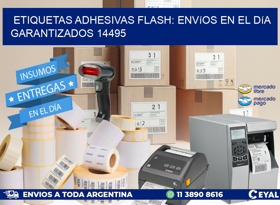 Etiquetas adhesivas Flash: Envíos en el Día Garantizados 14495