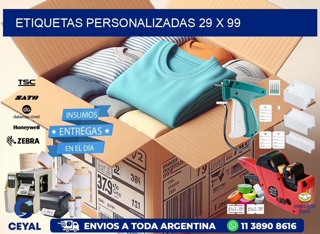 Etiquetas personalizadas 29 x 99