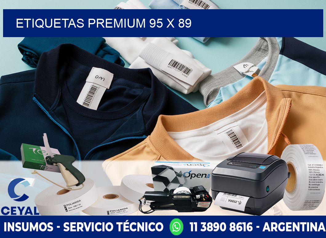 Etiquetas premium 95 x 89