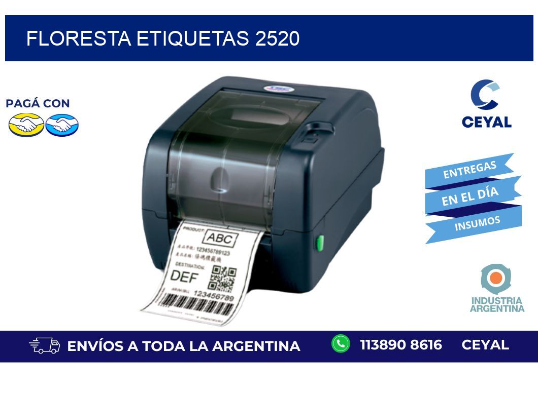 Floresta etiquetas 2520