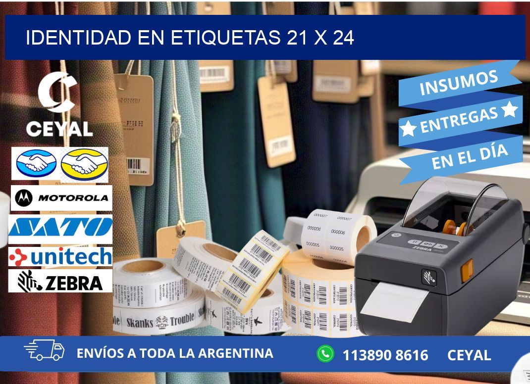 Identidad en etiquetas 21 x 24
