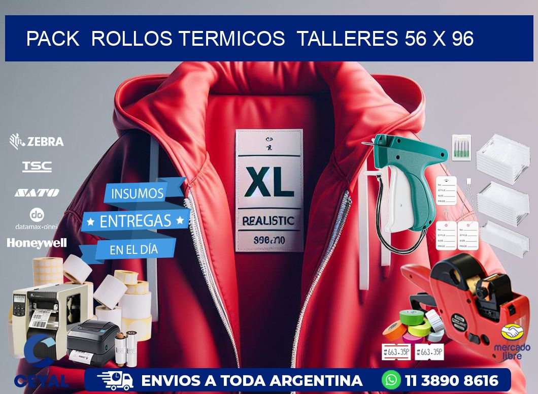 Pack  ROLLOS TERMICOS  TALLERES 56 x 96
