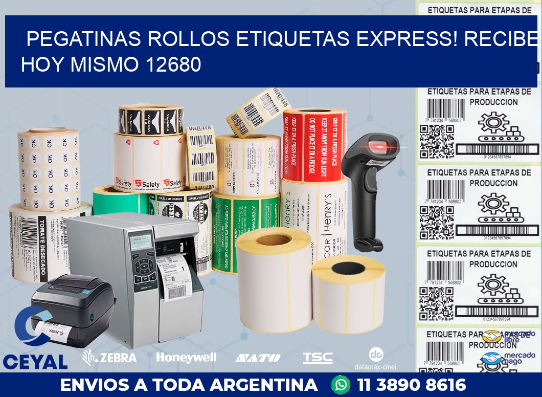 Pegatinas rollos etiquetas Express! Recibe Hoy Mismo 12680