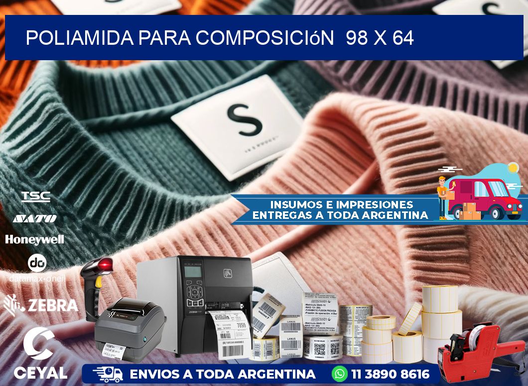 Poliamida para composición  98 x 64