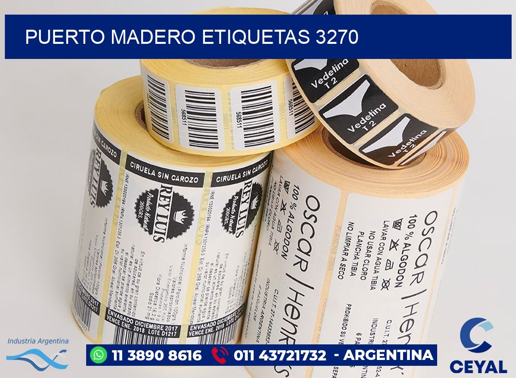 Puerto Madero etiquetas 3270