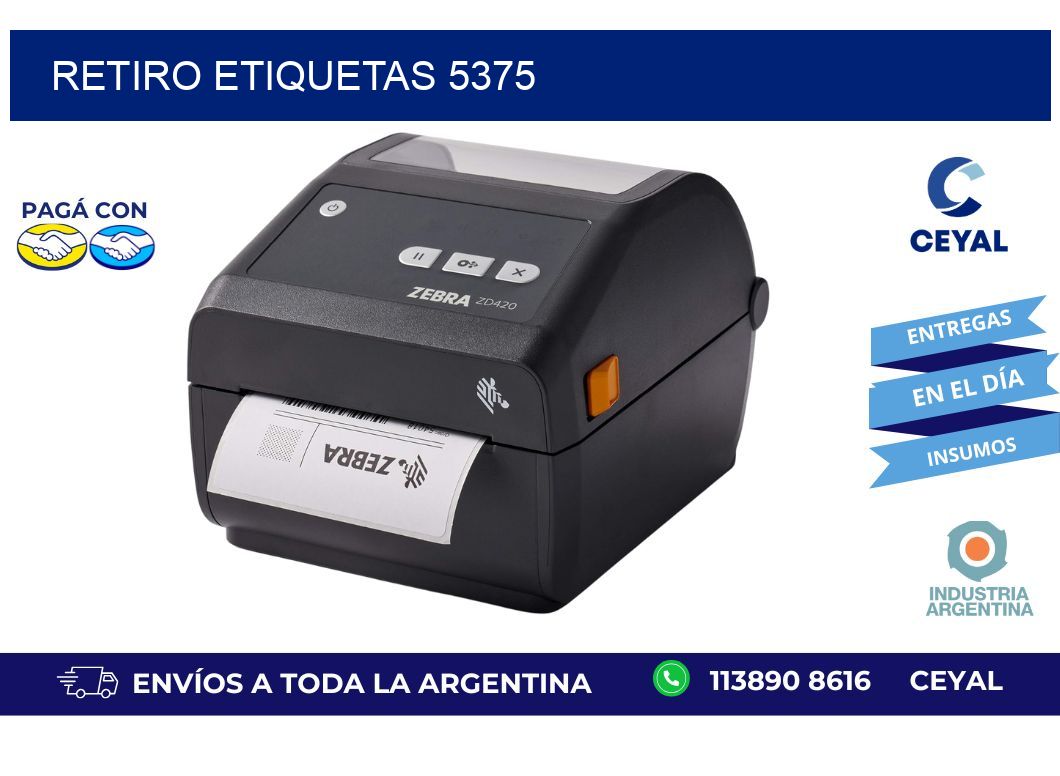 Retiro etiquetas 5375