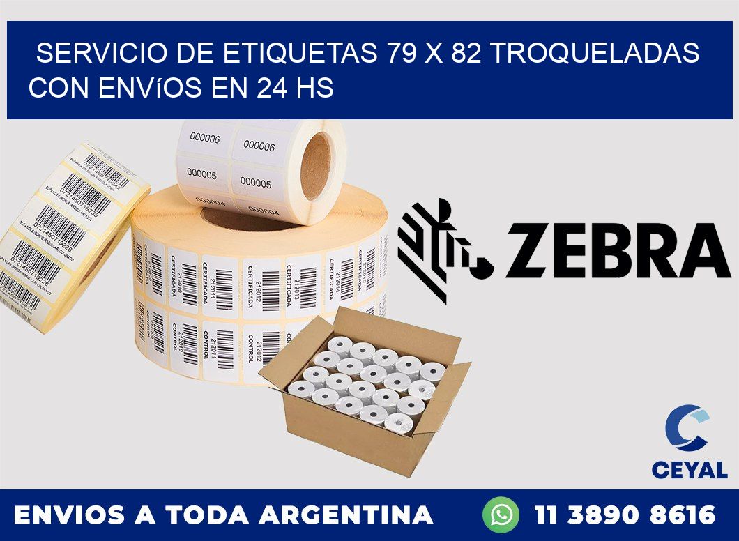 Servicio de etiquetas 79 x 82 troqueladas con envíos en 24 hs