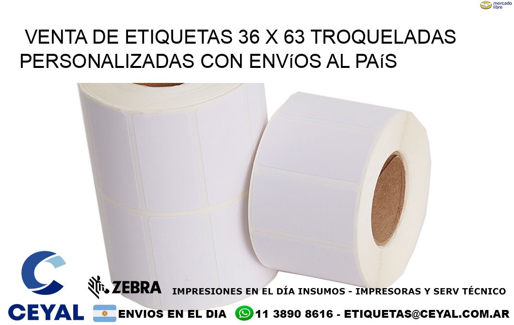 Venta de etiquetas 36 x 63 troqueladas personalizadas con envíos al país