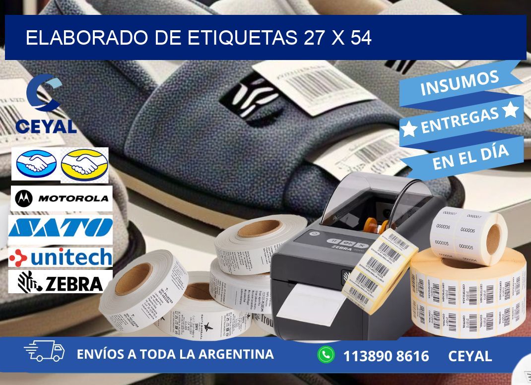 elaborado de etiquetas 27 x 54