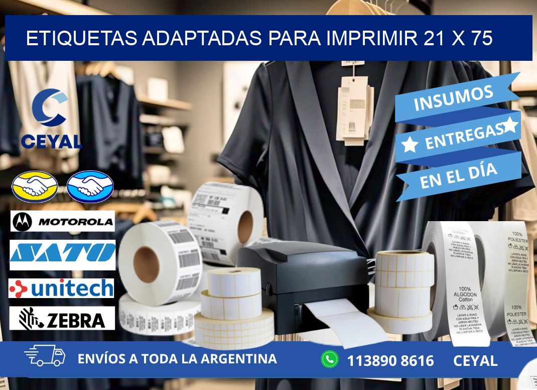 etiquetas adaptadas para imprimir 21 x 75