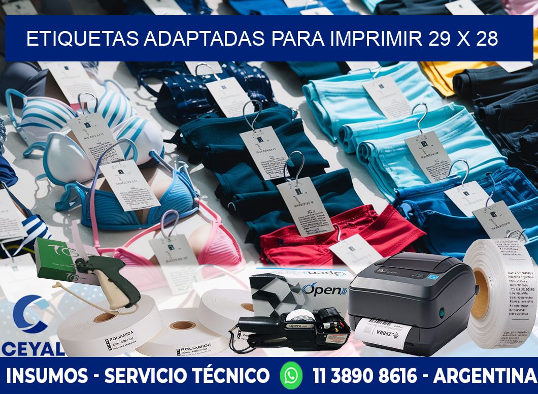 etiquetas adaptadas para imprimir 29 x 28