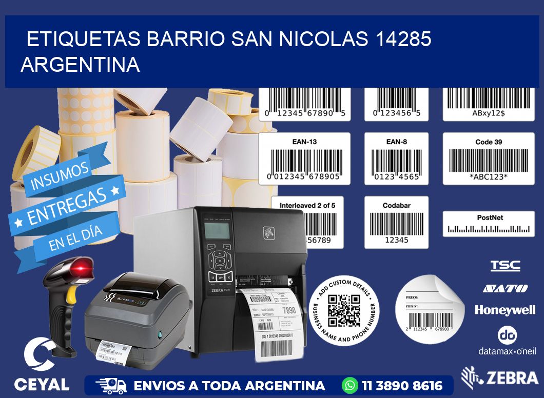 etiquetas barrio san nicolas 14285 argentina