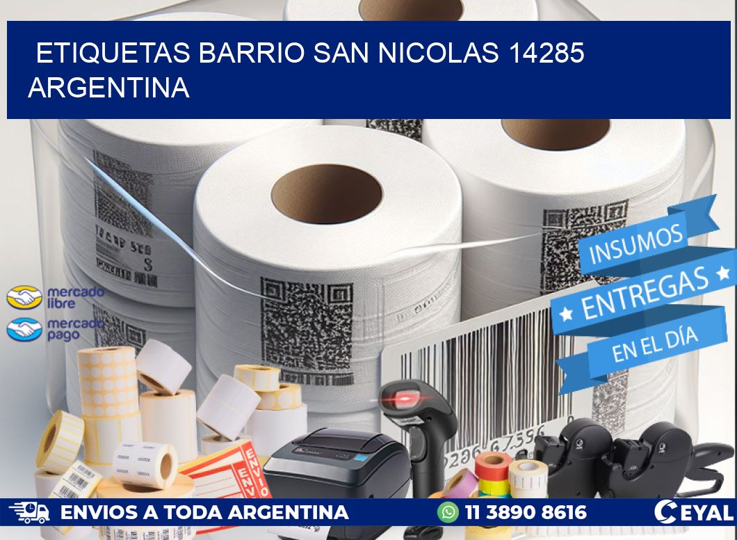 etiquetas barrio san nicolas 14285 argentina
