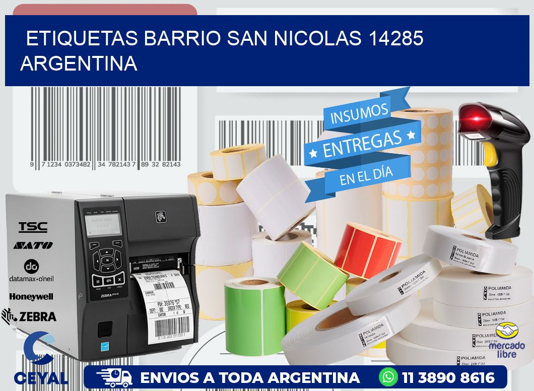 etiquetas barrio san nicolas 14285 argentina