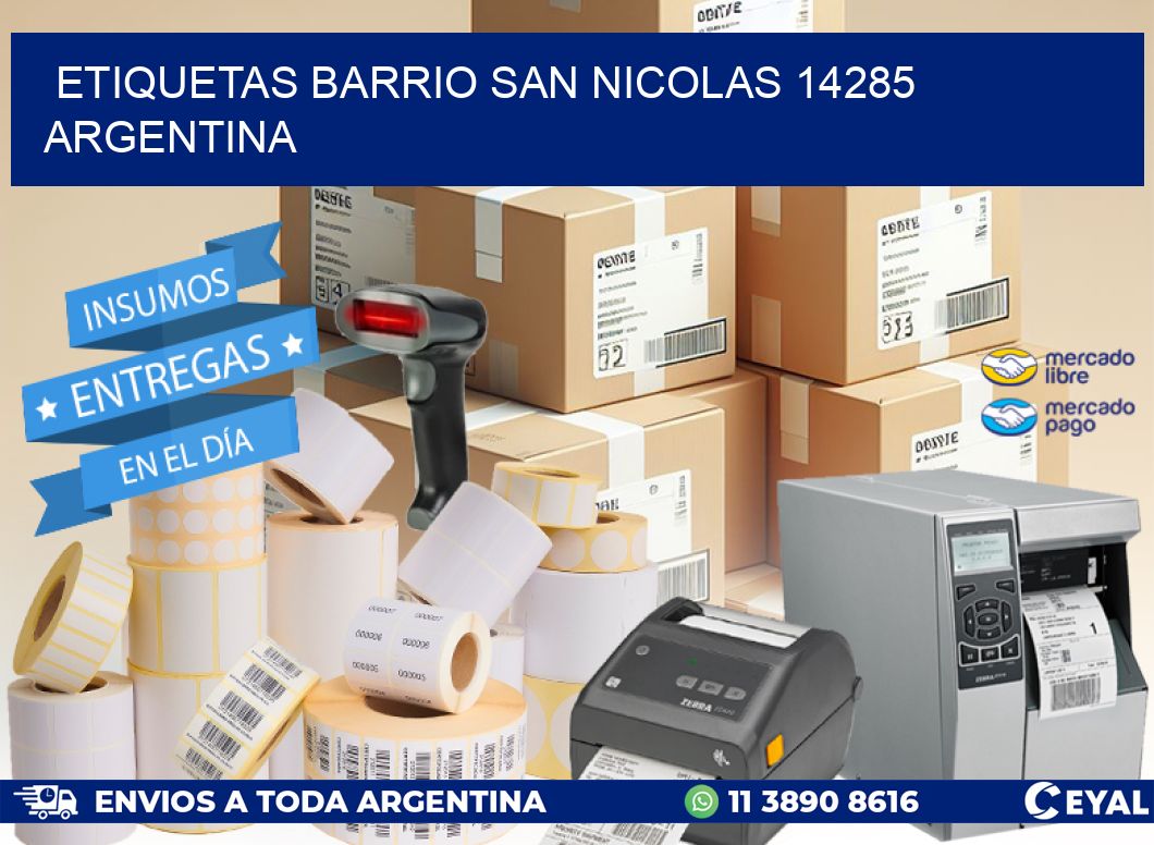 etiquetas barrio san nicolas 14285 argentina
