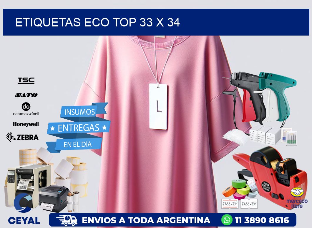 etiquetas eco top 33 x 34