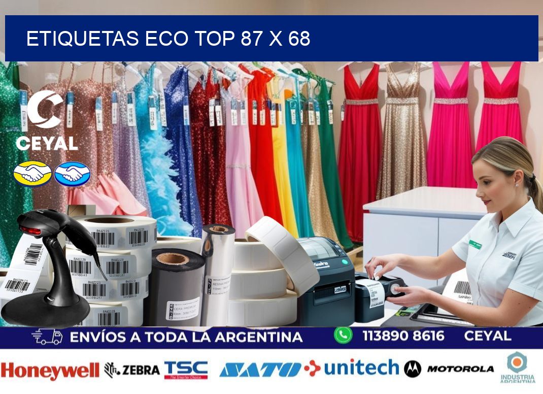 etiquetas eco top 87 x 68