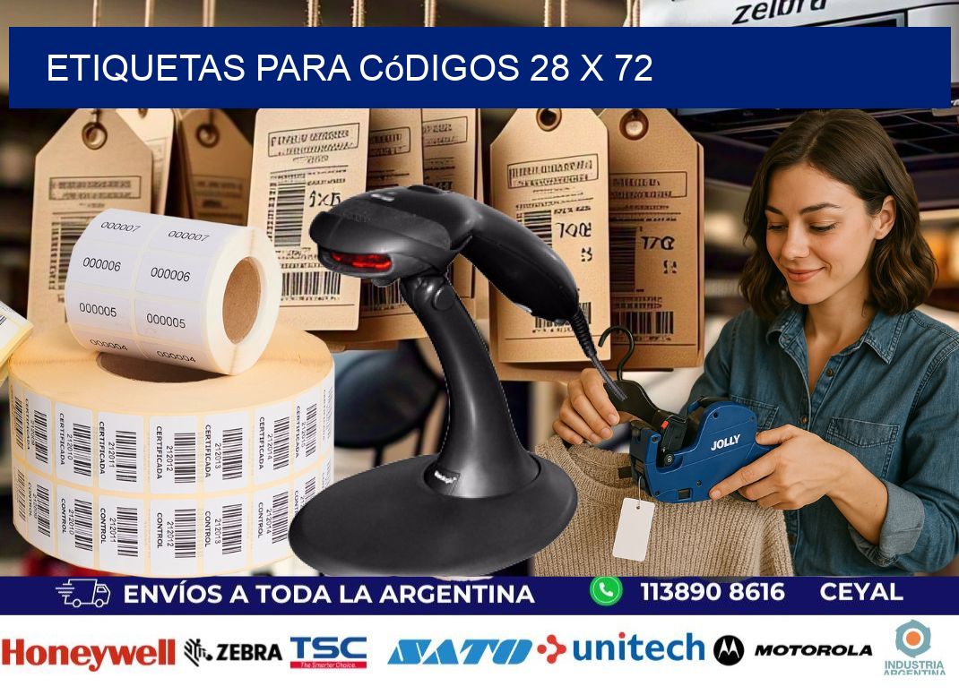 etiquetas para códigos 28 x 72