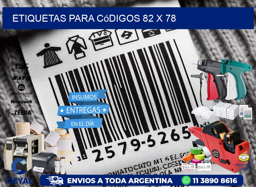 etiquetas para códigos 82 x 78