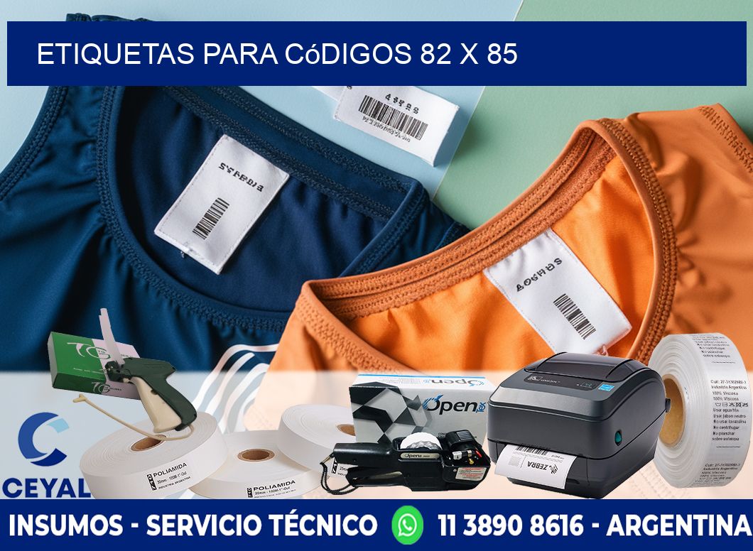 etiquetas para códigos 82 x 85