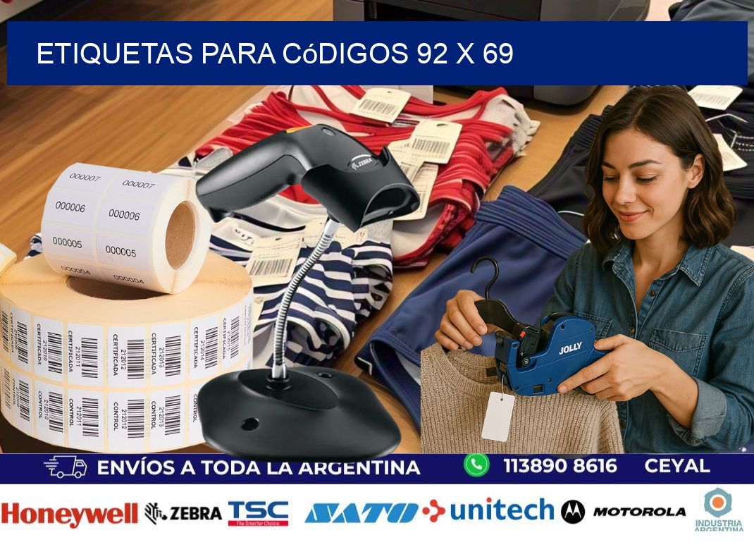 etiquetas para códigos 92 x 69