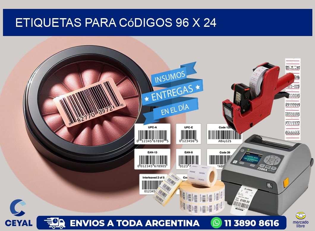 etiquetas para códigos 96 x 24