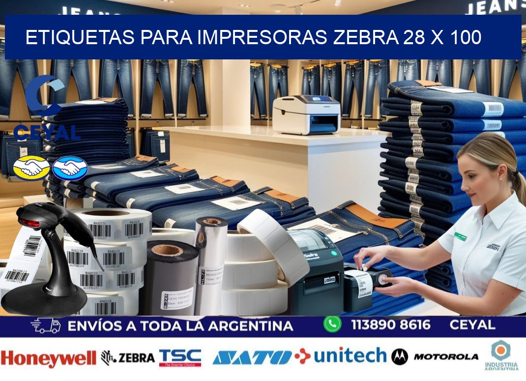 etiquetas para impresoras zebra 28 x 100