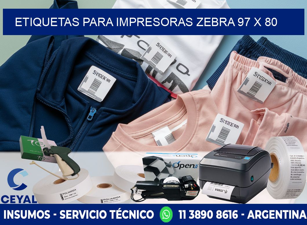 etiquetas para impresoras zebra 97 x 80