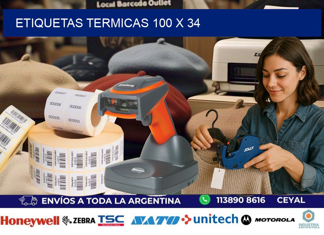 etiquetas termicas 100 x 34