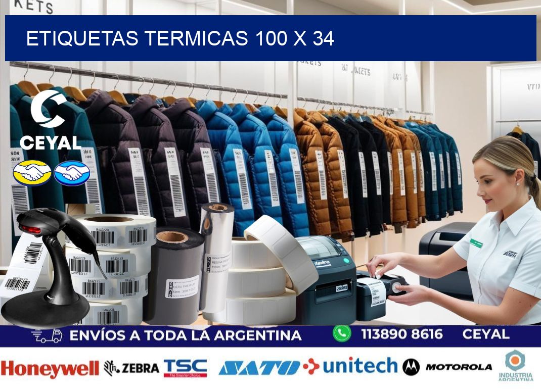 etiquetas termicas 100 x 34