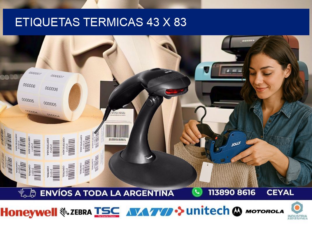 etiquetas termicas 43 x 83
