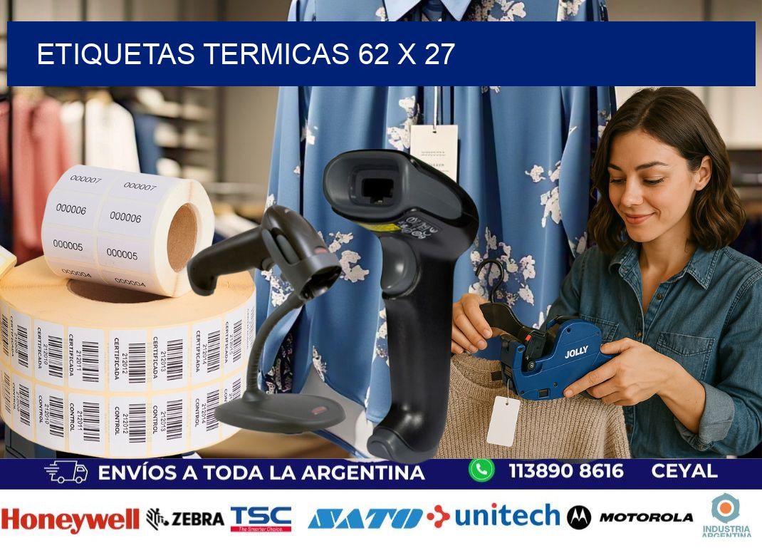 etiquetas termicas 62 x 27