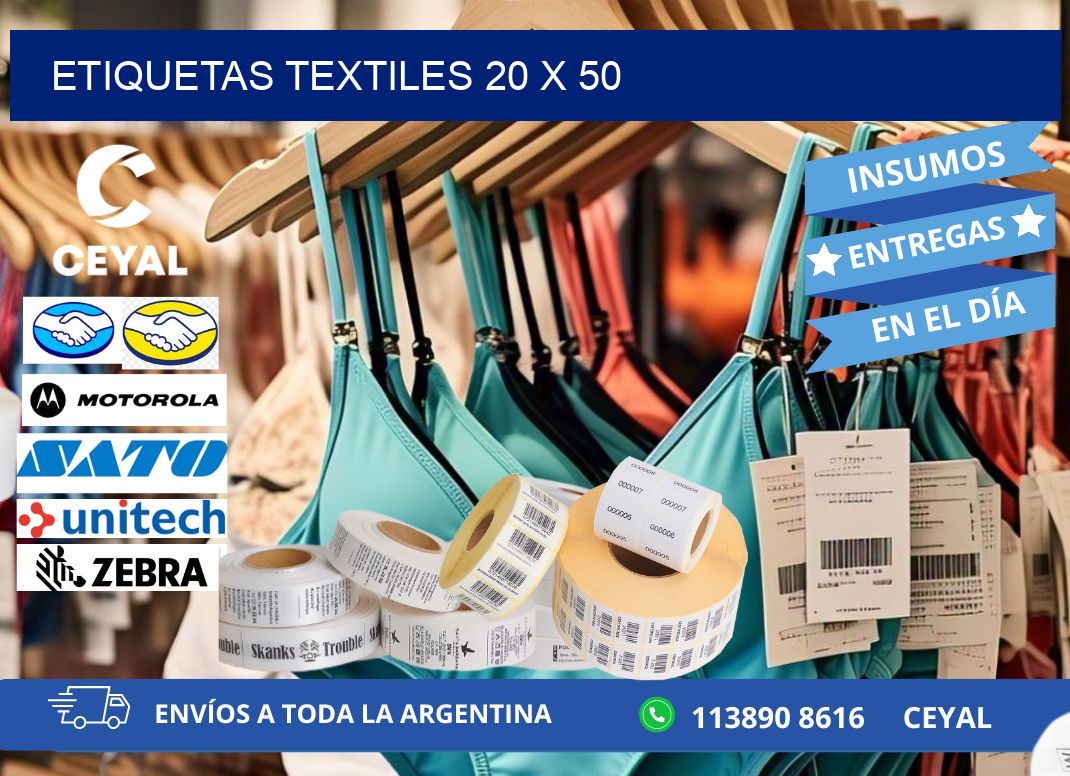 etiquetas textiles 20 x 50