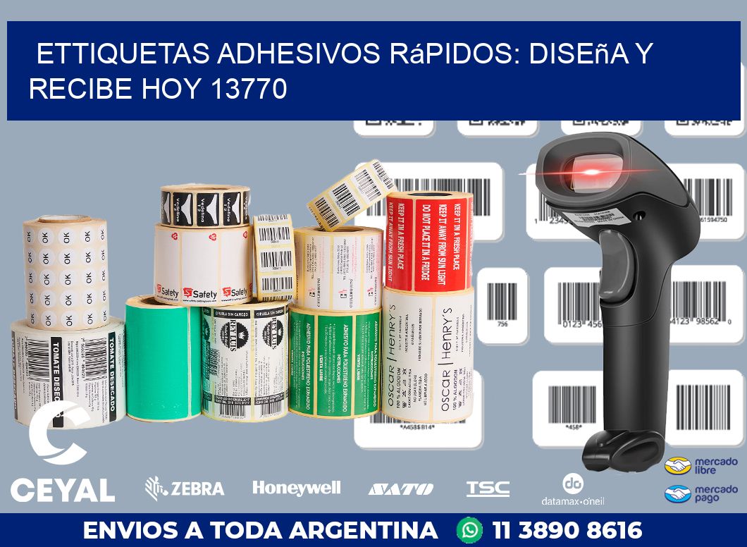 ettiquetas Adhesivos Rápidos: Diseña y Recibe Hoy 13770