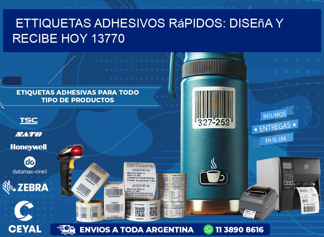 ettiquetas Adhesivos Rápidos: Diseña y Recibe Hoy 13770