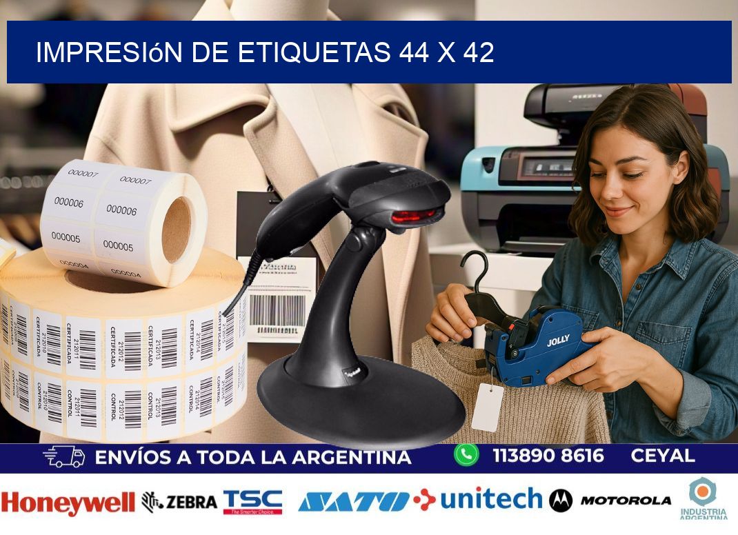 impresión de etiquetas 44 x 42