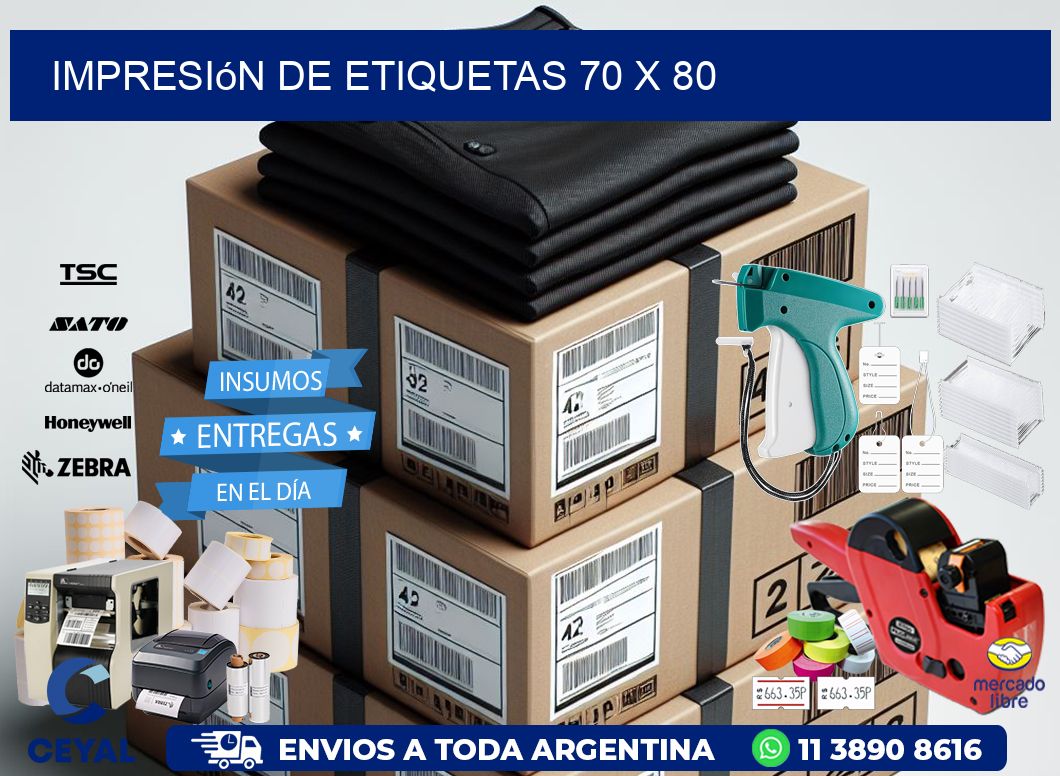 impresión de etiquetas 70 x 80
