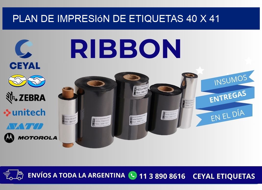 plan de impresión de etiquetas 40 x 41