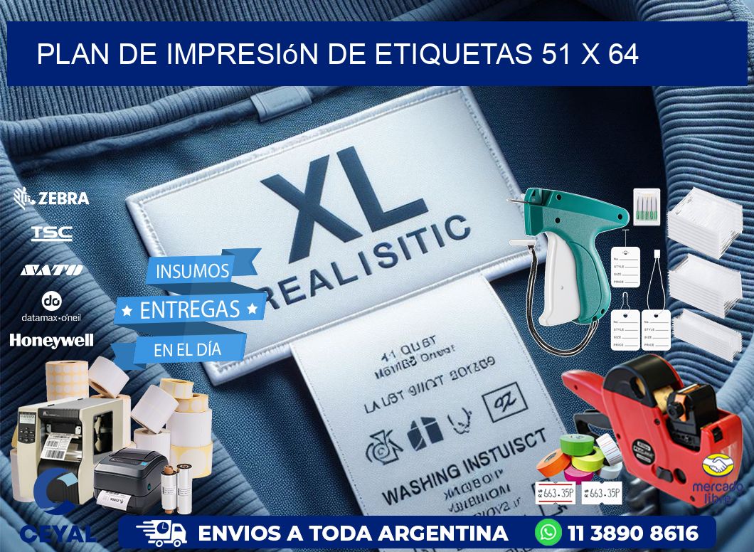 plan de impresión de etiquetas 51 x 64
