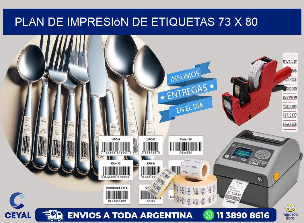 plan de impresión de etiquetas 73 x 80