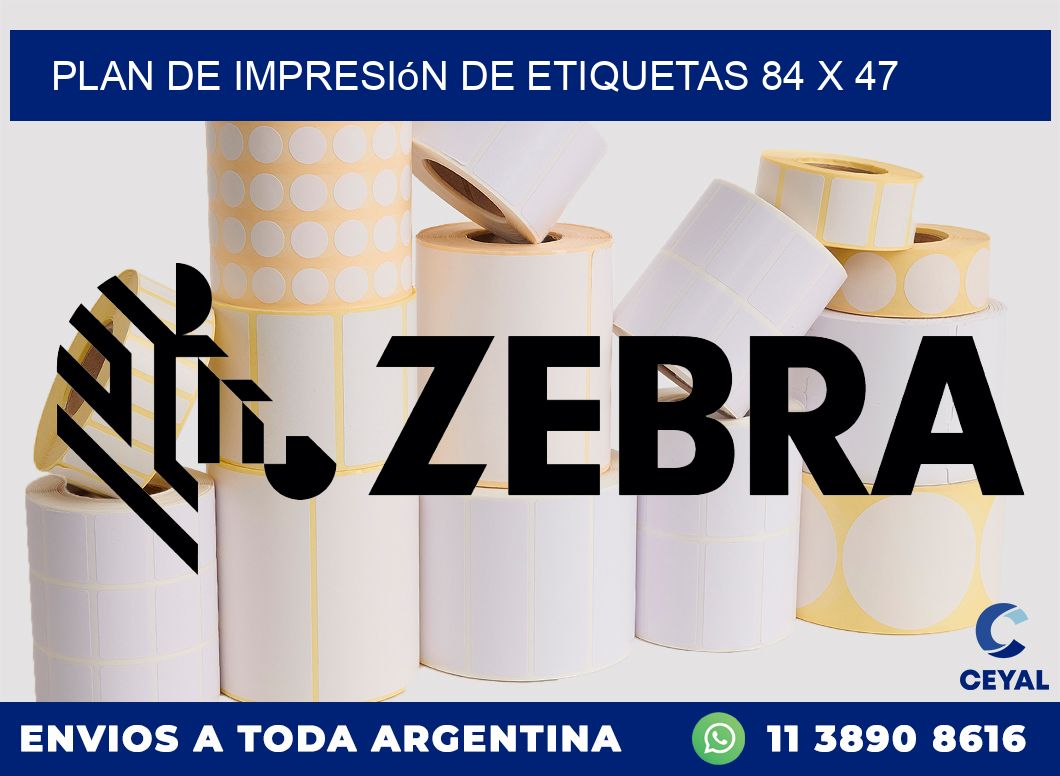 plan de impresión de etiquetas 84 x 47