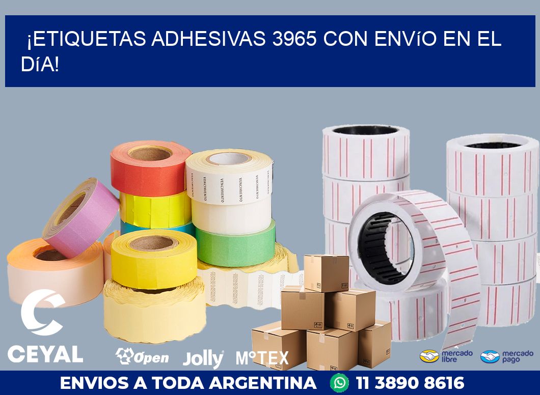 ¡Etiquetas Adhesivas 3965 con Envío en el Día!