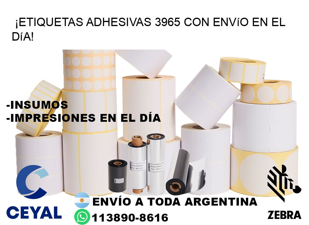 ¡Etiquetas Adhesivas 3965 con Envío en el Día!
