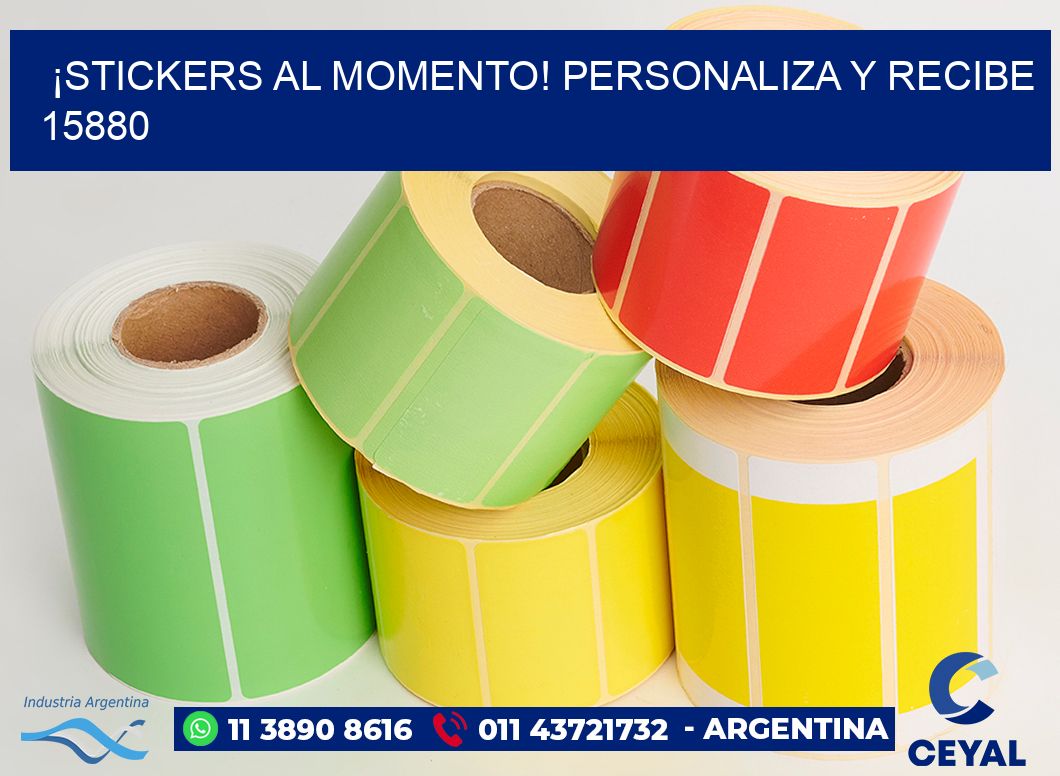 ¡Stickers al Momento! Personaliza y Recibe 15880