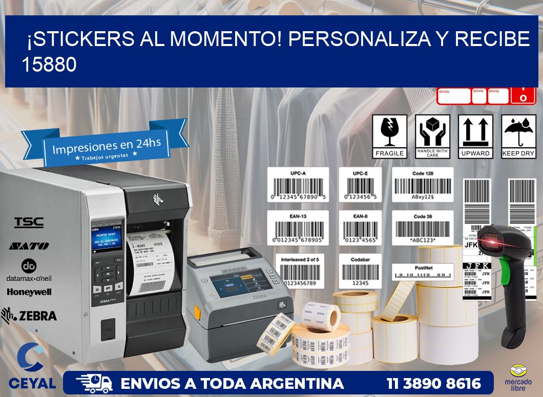 ¡Stickers al Momento! Personaliza y Recibe 15880