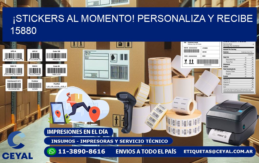 ¡Stickers al Momento! Personaliza y Recibe 15880